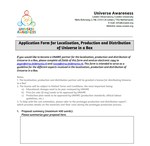 Universe in a Box Localisation, Production and Distribution Proposal Template